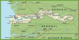 Gambia political map