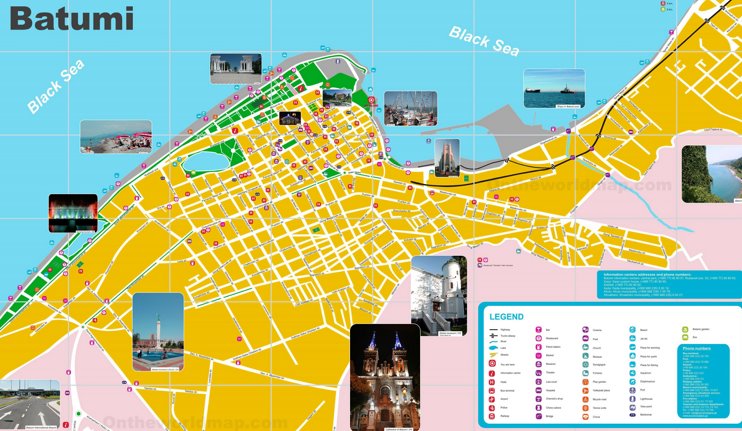 Batumi tourist map