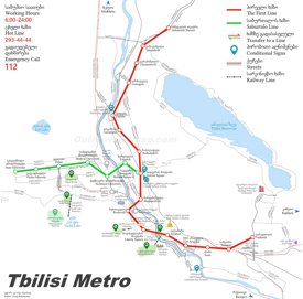 Tbilisi metro map