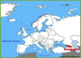 Georgia location on the Europe map
