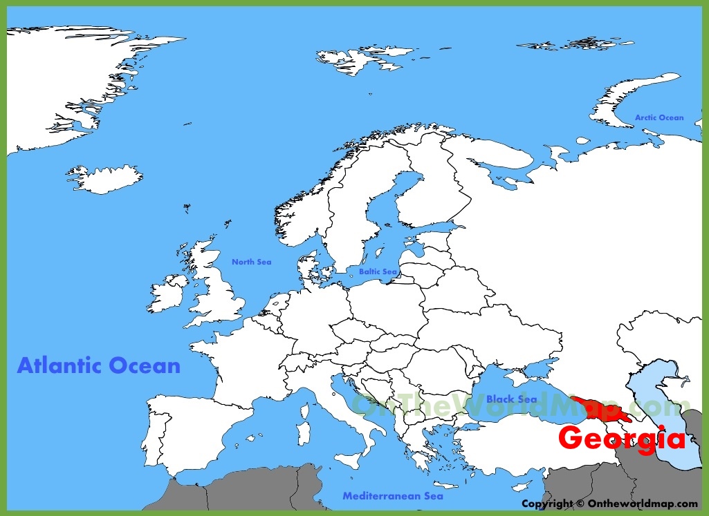 Georgia Country Map Europe Georgia Location On The Europe Map