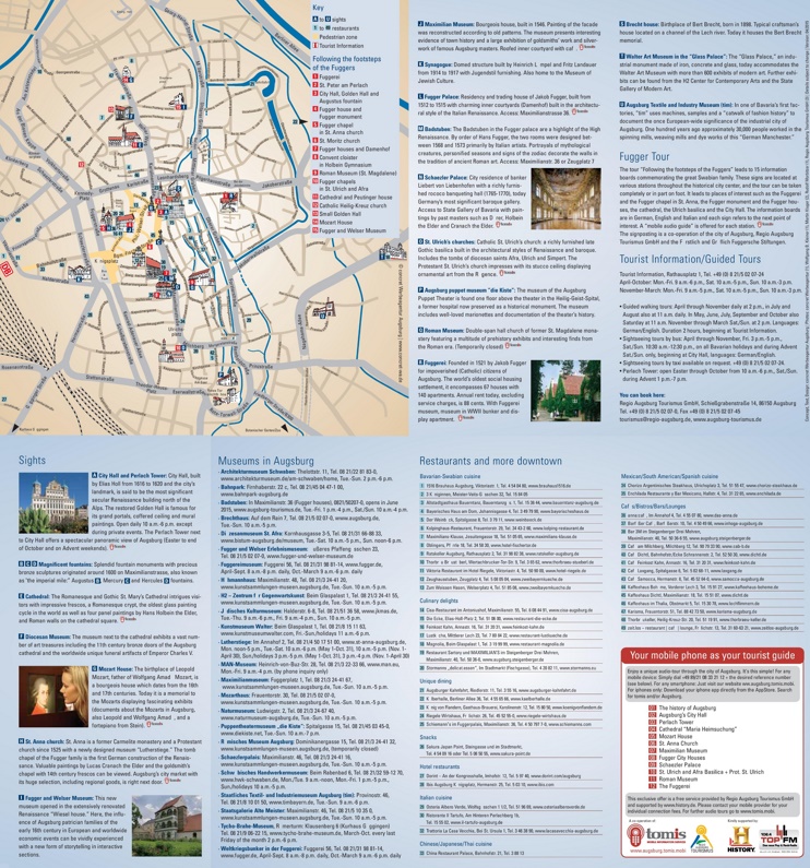 Augsburg tourist attractions map