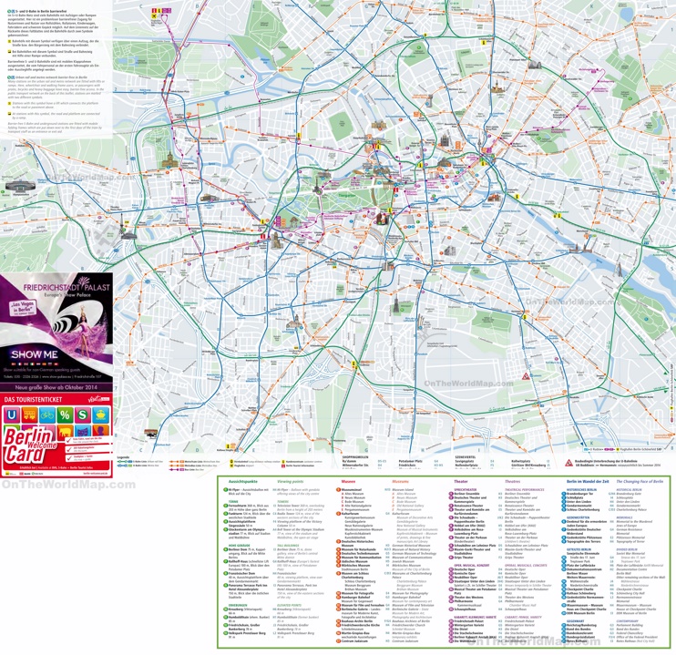 Berlin Tourist Attractions Map Ontheworldmap Com