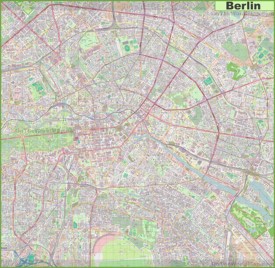 Large detailed map of Berlin