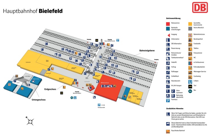 Bielefeld hauptbahnhof map