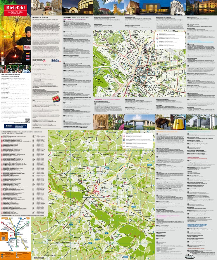 Bielefeld tourist attractions map