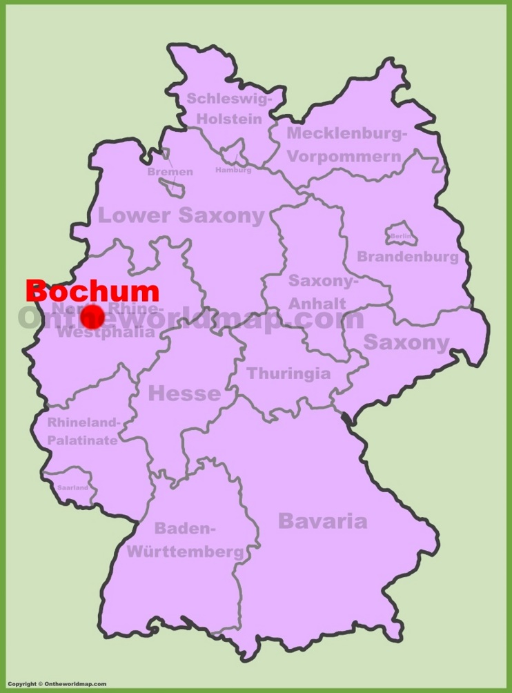Bochum location on the Germany map