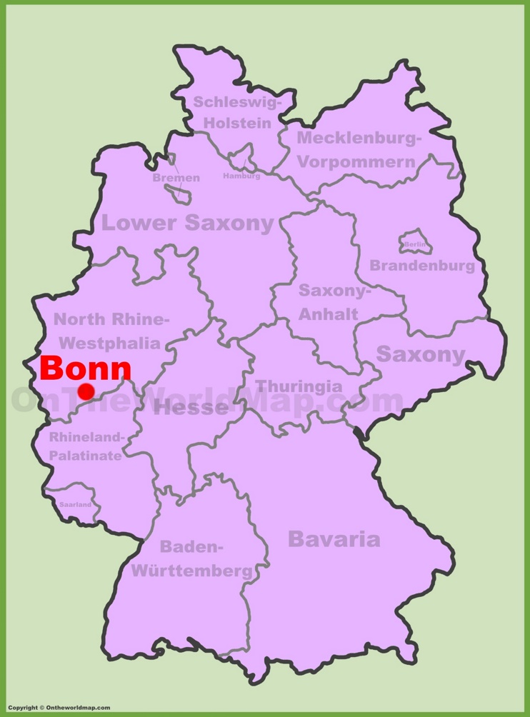 Bonn location on the Germany map