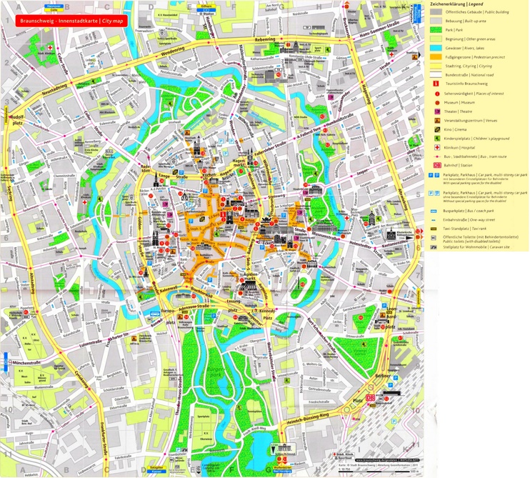 Braunschweig tourist map