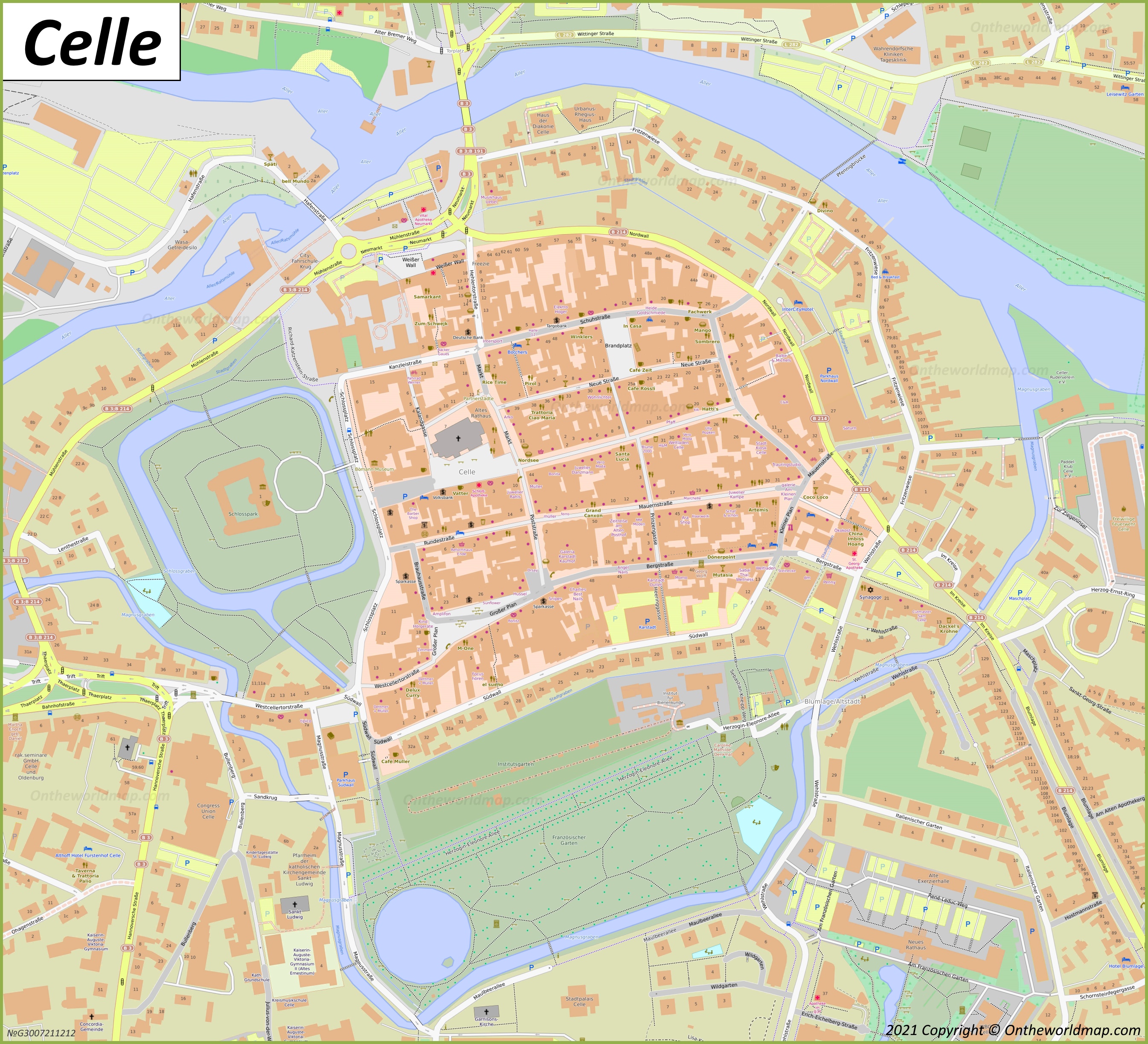 Celle Old Town Map