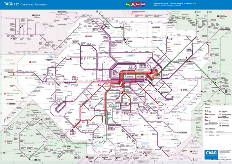 Chemnitz Transport Map