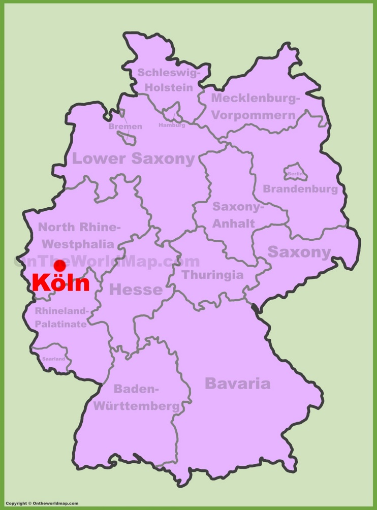 Köln location on the Germany map