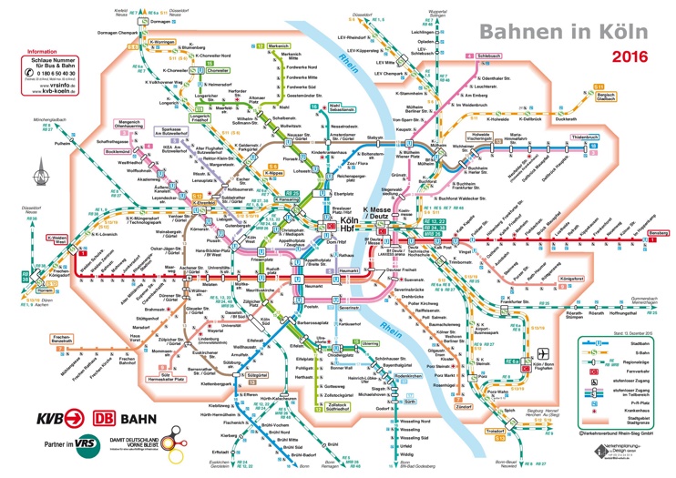 Cologne rail map