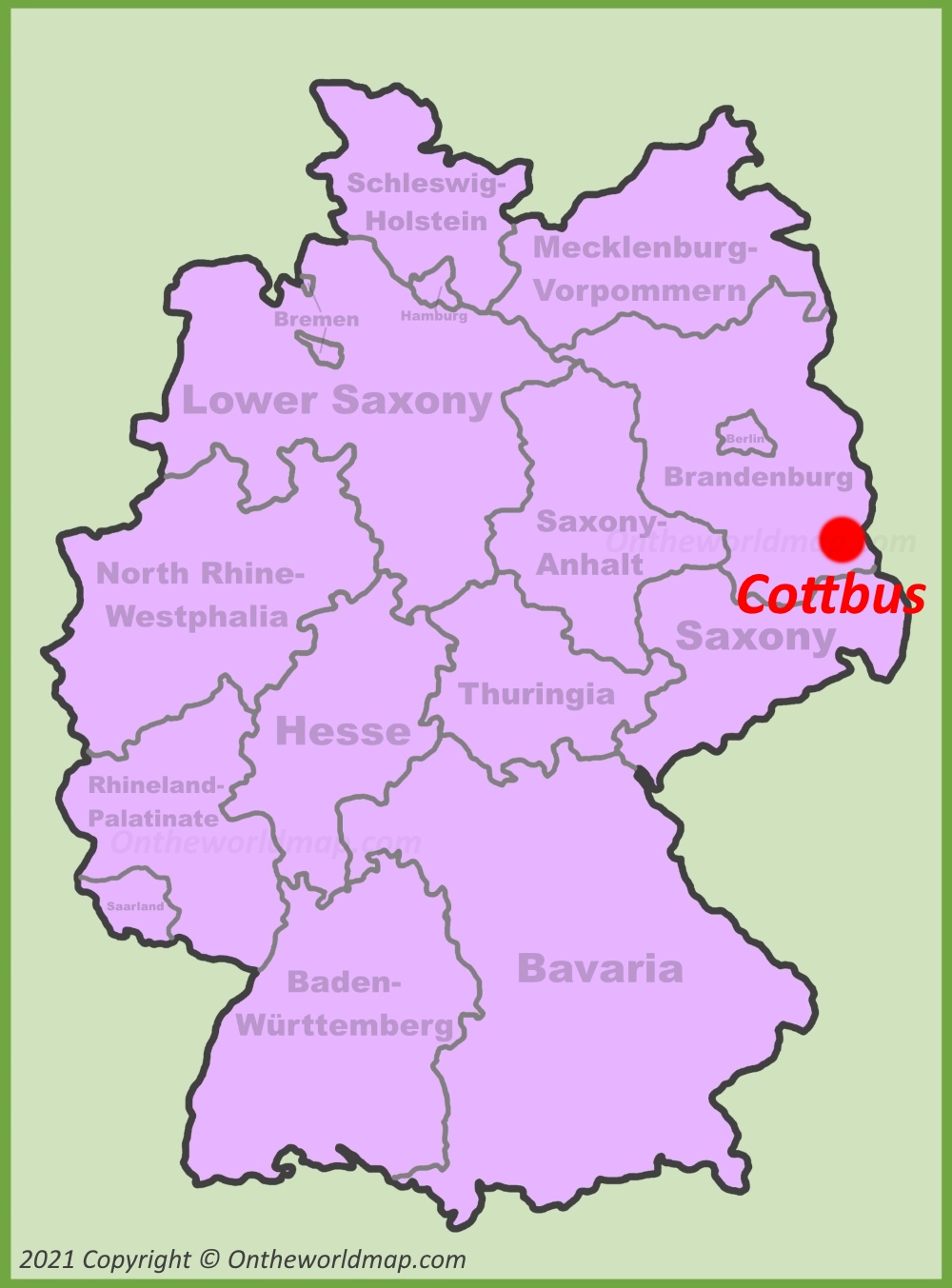 Cottbus Location Map