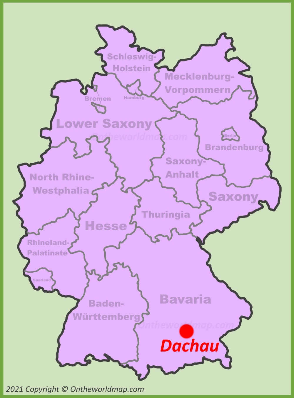 Dachau Location Map