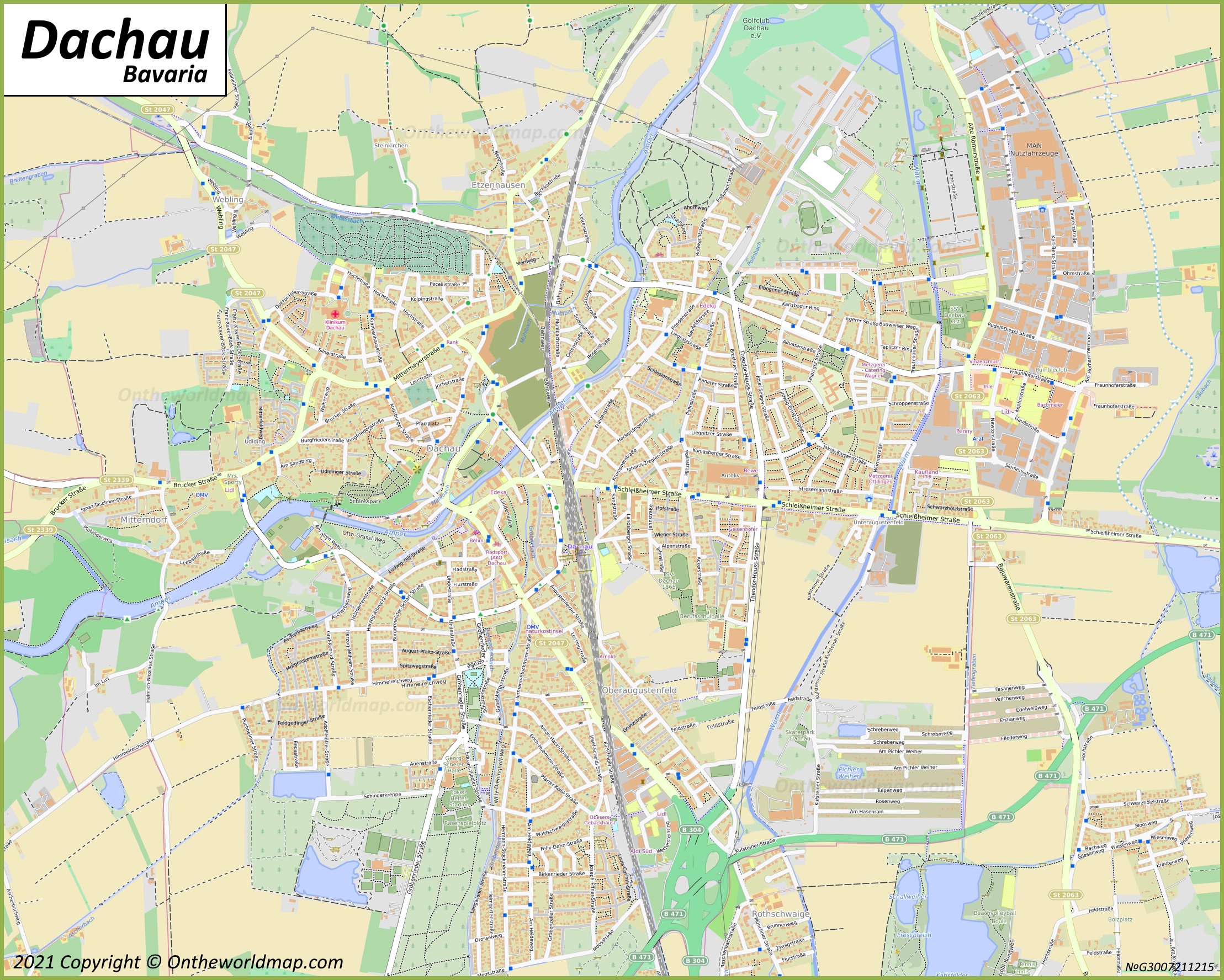 Map of Dachau