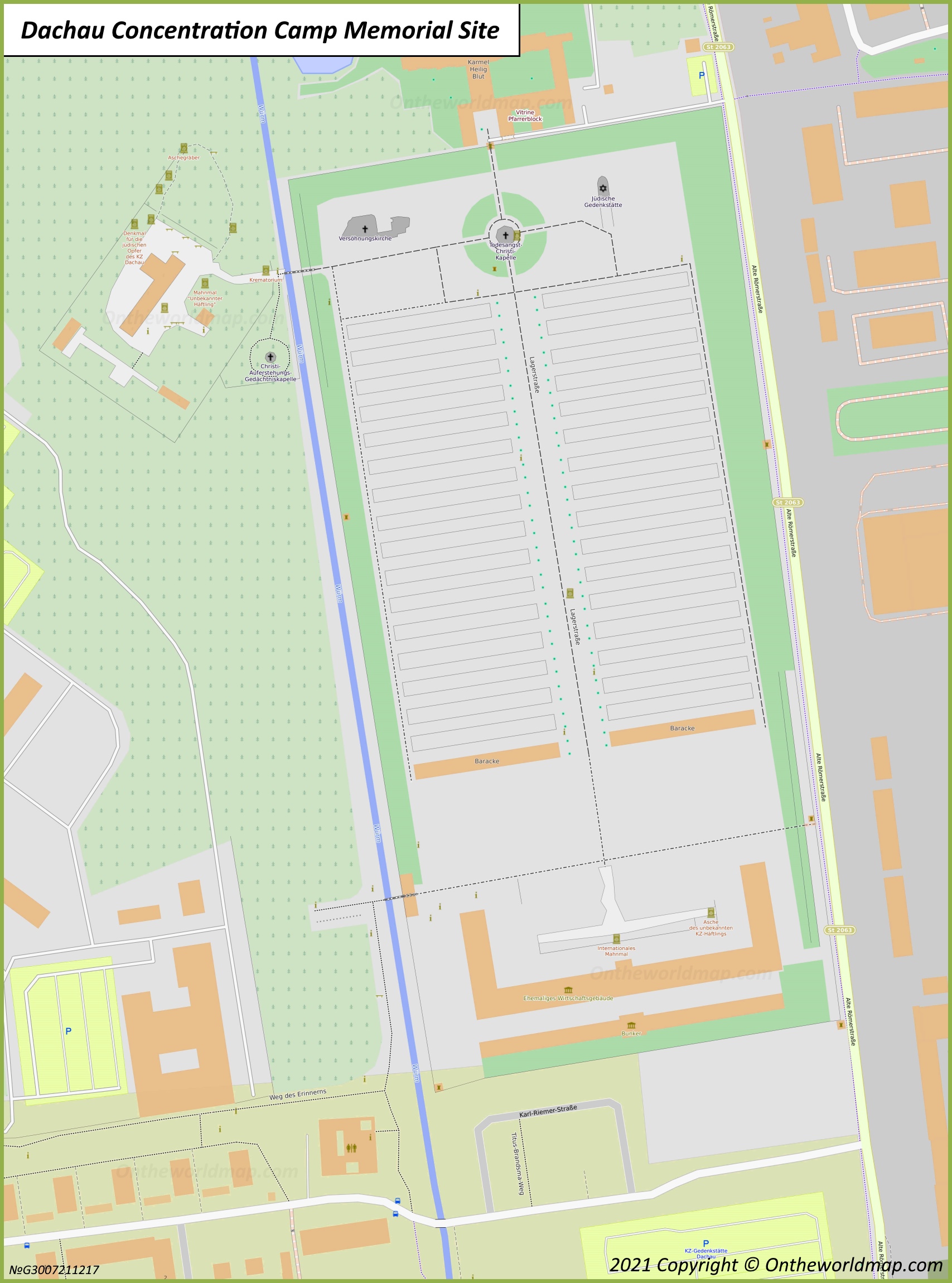 Map Of Dachau Concentration Camp Memorial Site