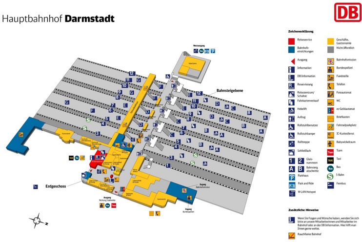 Darmstadt hauptbahnhof map