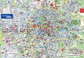 Darmstadt hotels and sightseeings map