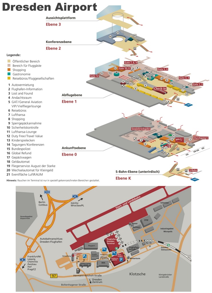 Dresden airport map