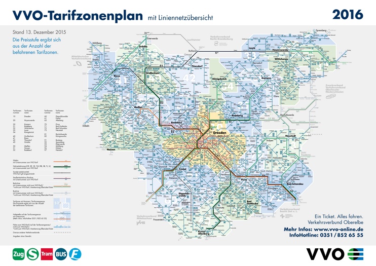 Dresden area transport map