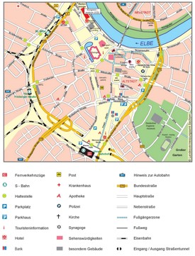 Dresden city center map