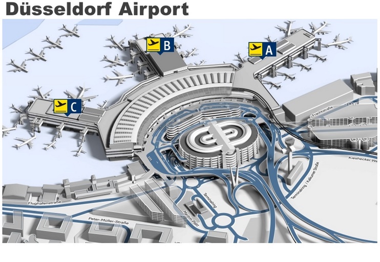 Düsseldorf airport map