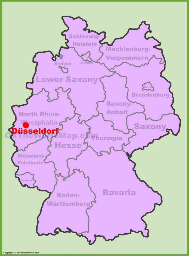 Düsseldorf location on the Germany map