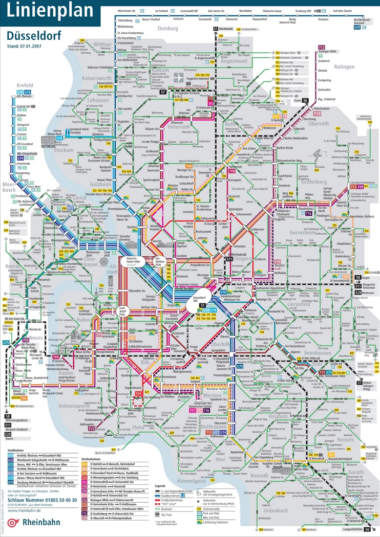 Düsseldorf transport map