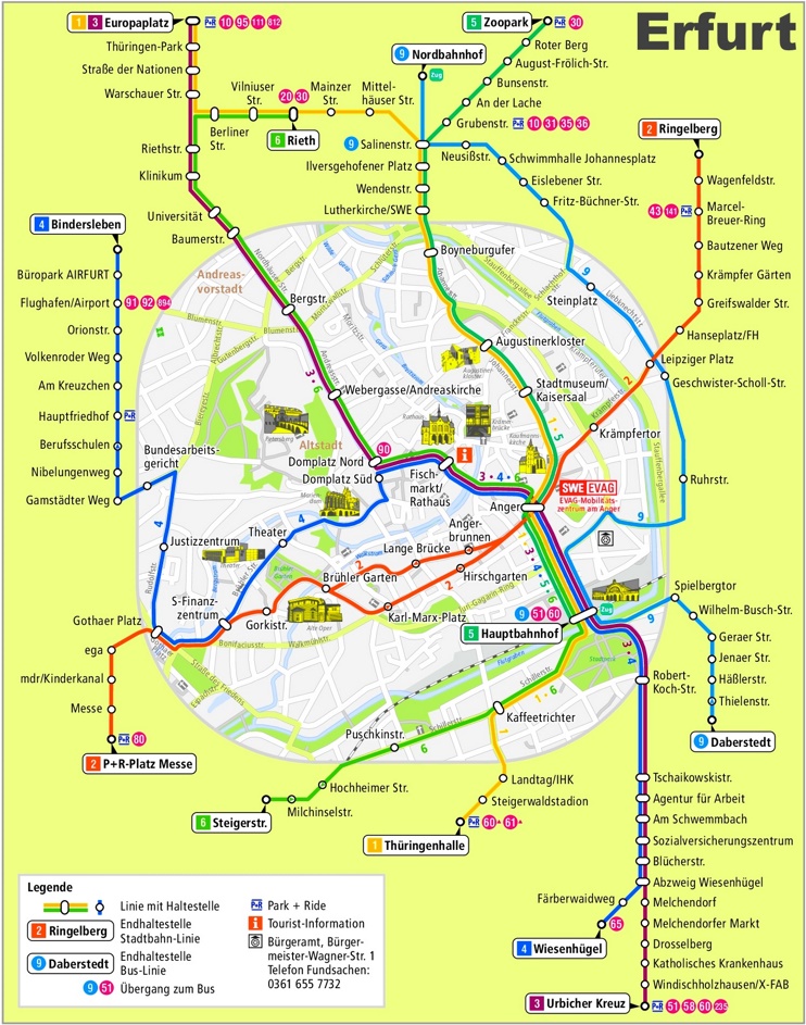 Erfurt transport map