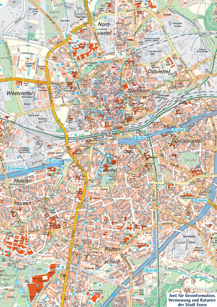 Essen tourist map
