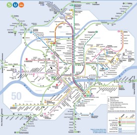 Frankfurt tram and metro map