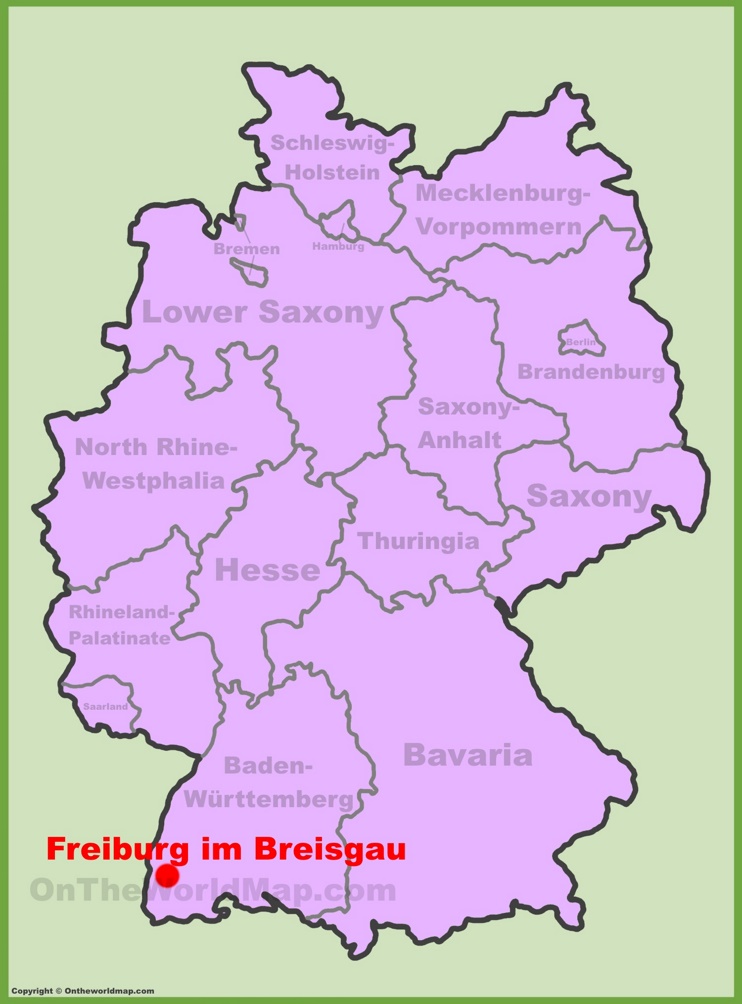 Freiburg location on the Germany map