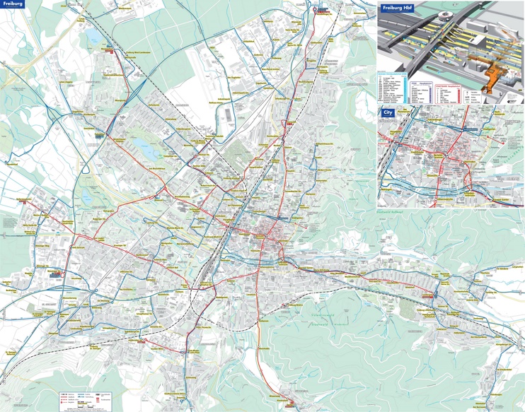Freiburg transport map