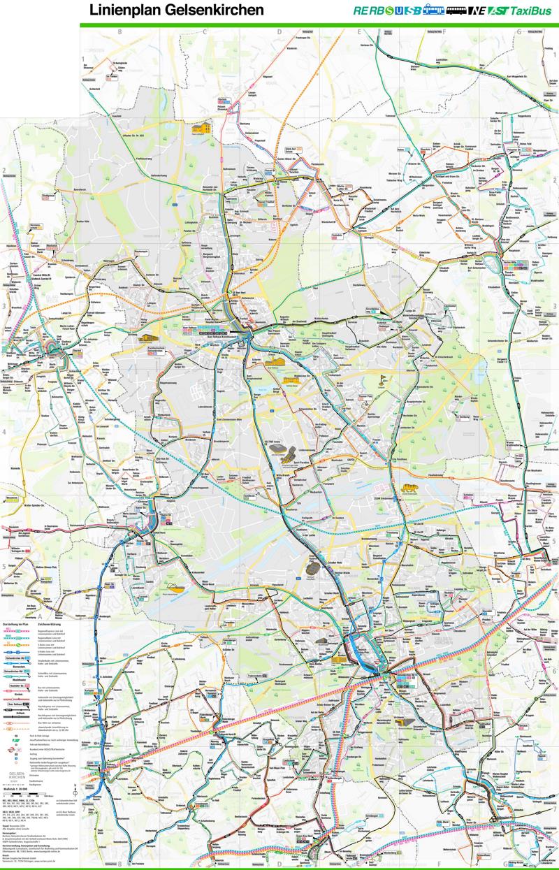 Gelsenkirchen Transport Map