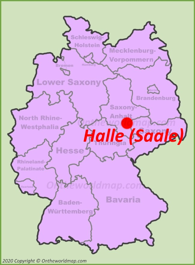 Halle (Saale) location on the Germany map
