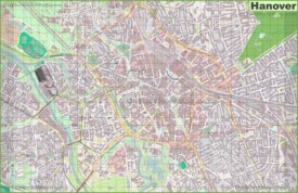 Large detailed map of Hannover