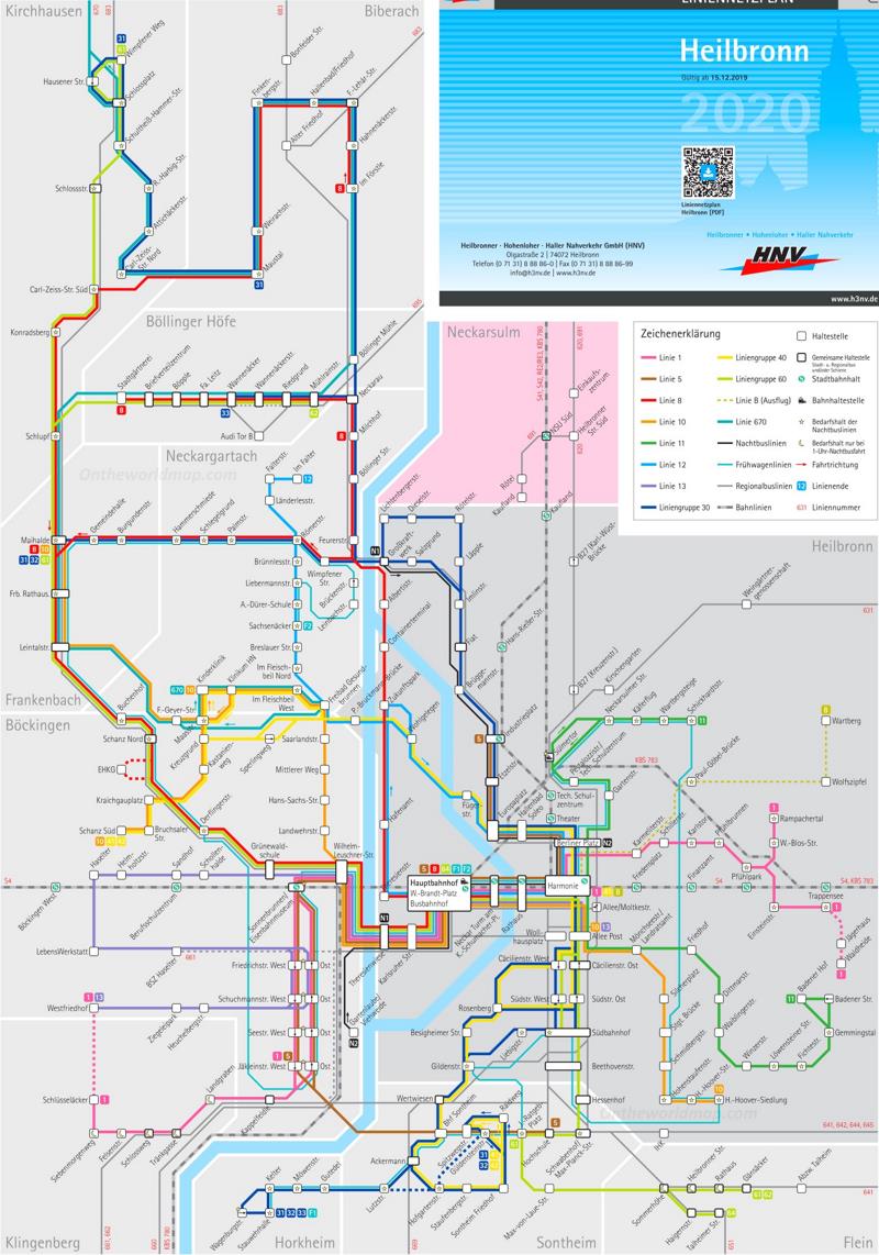Heilbronn Transport Map