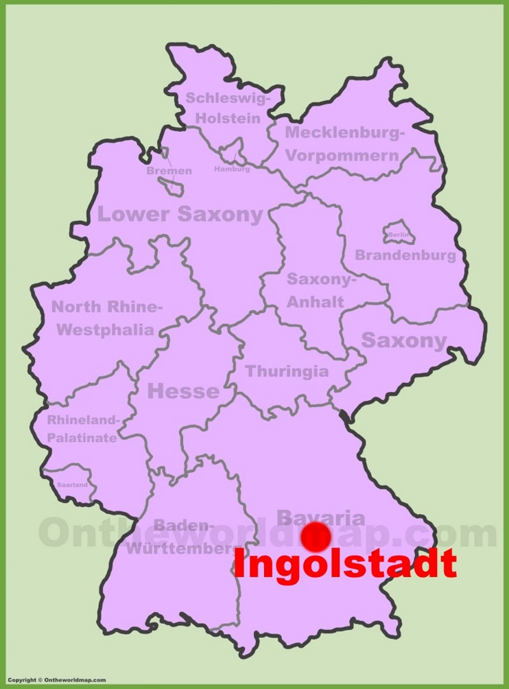 Ingolstadt location on the Germany map