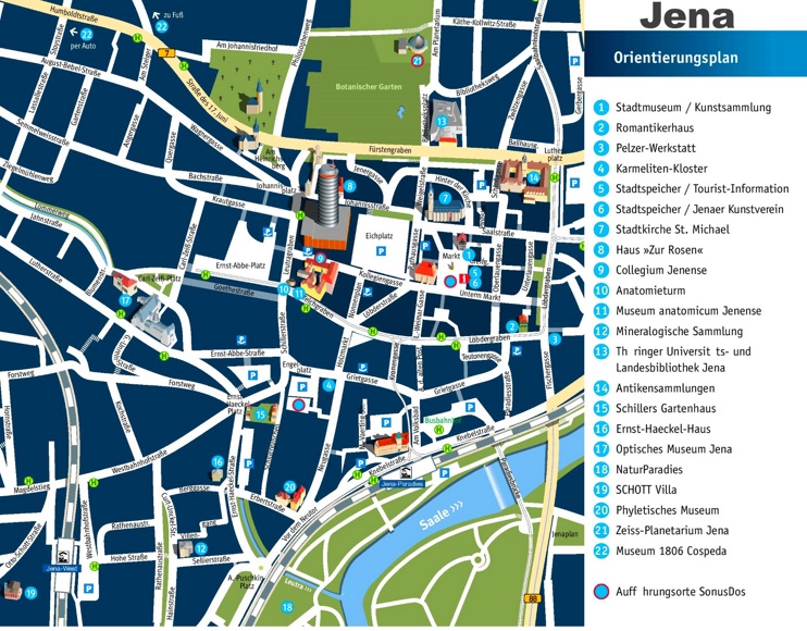 Jena city center map
