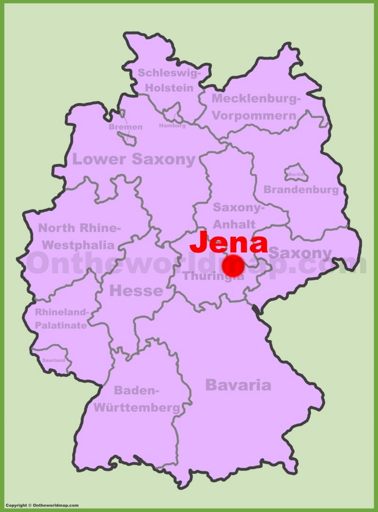 Jena location on the Germany map