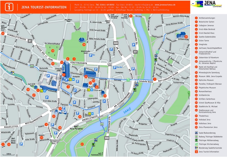 Jena tourist map