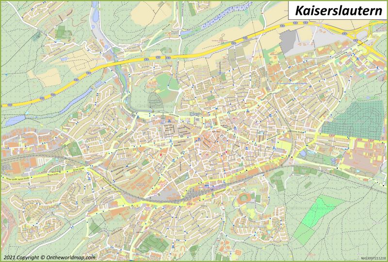 Kaiserslautern Map | Germany | Detailed Maps of Kaiserslautern