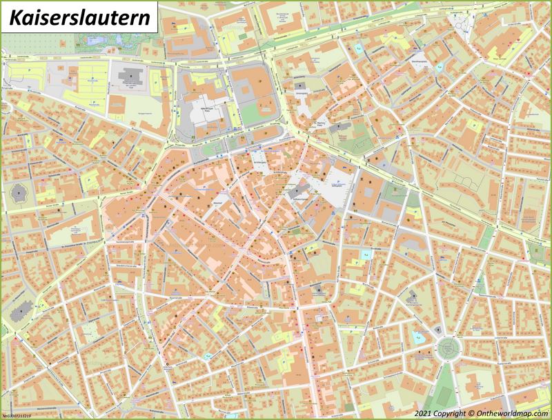 Kaiserslautern Map | Germany | Detailed Maps of Kaiserslautern