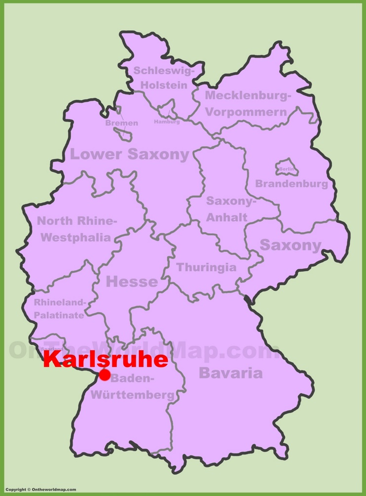 Karlsruhe location on the Germany map