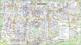 Karlsruhe tourist map