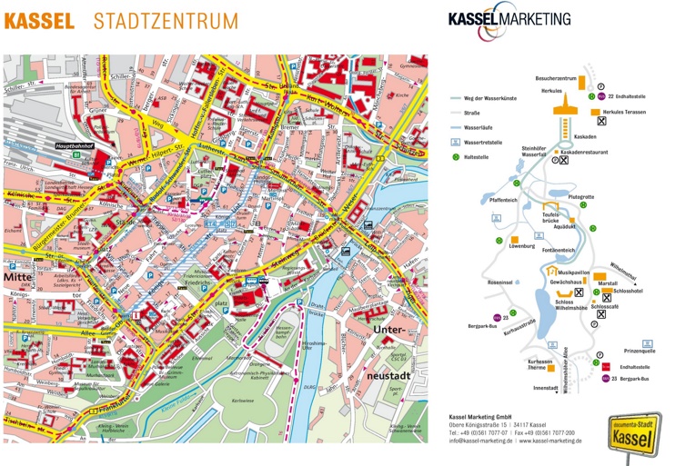 Kassel tourist map