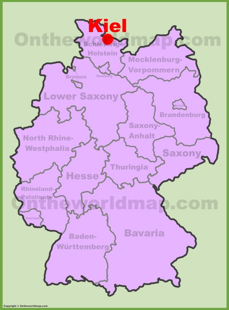 Kiel location on the Germany map
