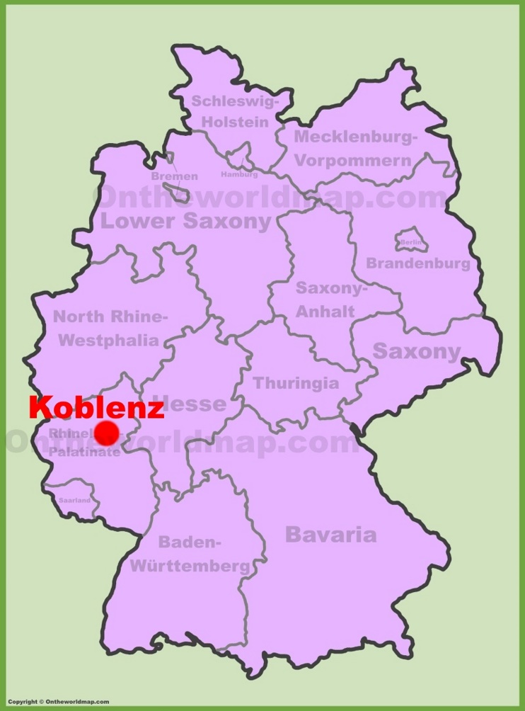 Koblenz location on the Germany map