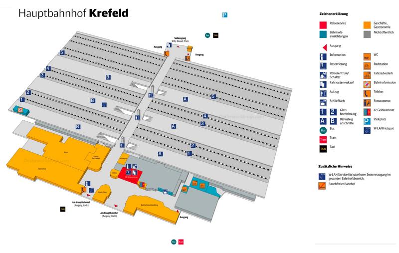Krefeld Hauptbahnhof Map